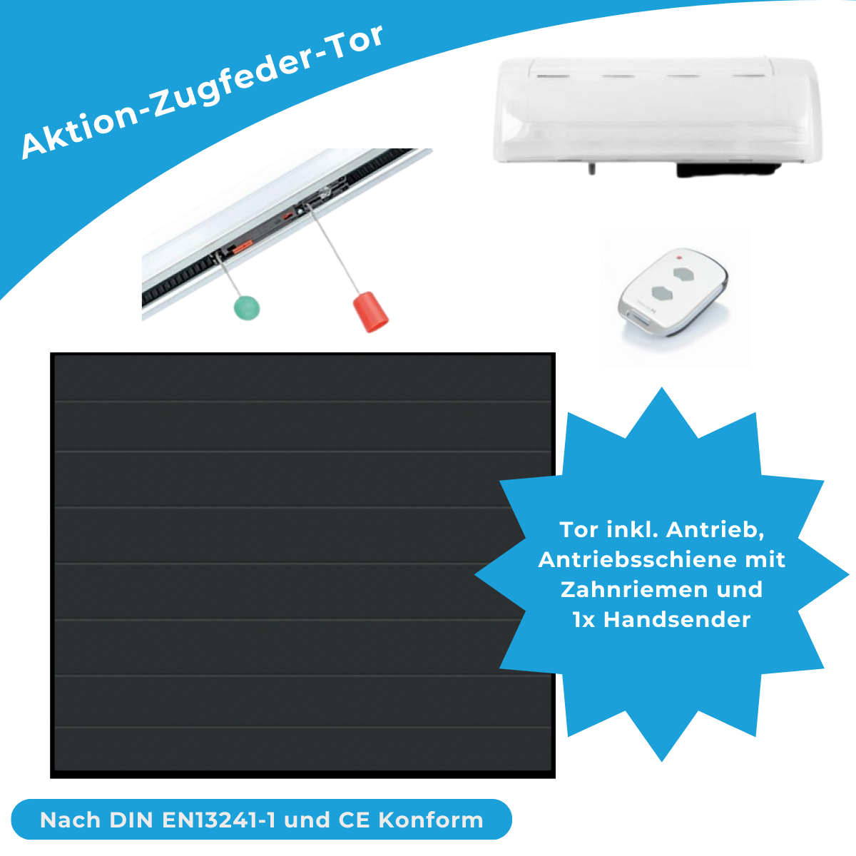 Aktion Garagentor M-Sicke Glatt inkl. Antrieb
